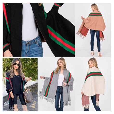 gucci poncho used|how to wear gucci shawl.